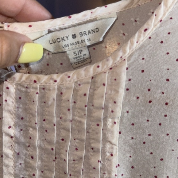 Lucky Brand -Women's light pink Long Sleeve Scoop Neck Blouse Size Small - Picture 5 of 12